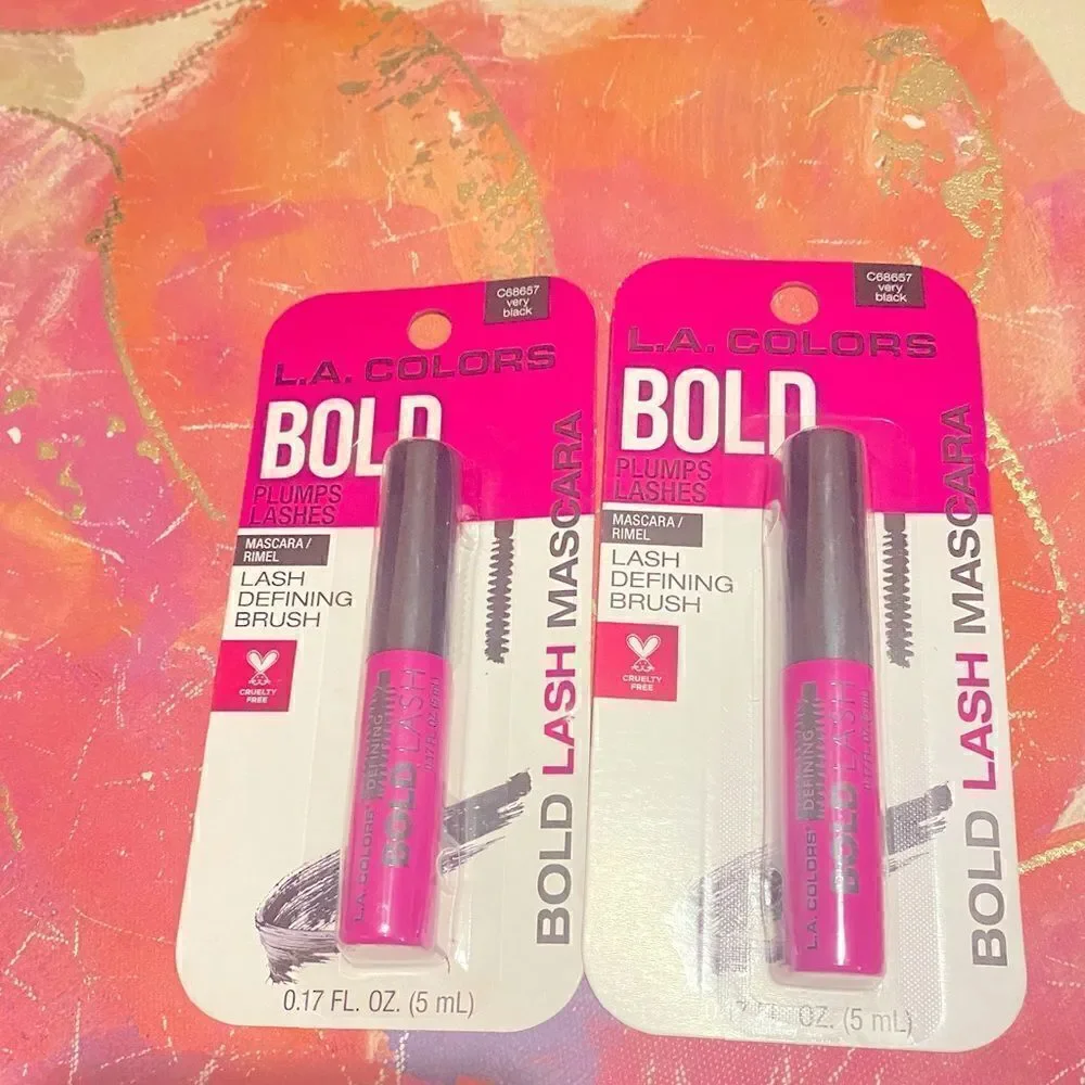 🛍️Set of 2 L.A. Colors Bold  very black lash Defining Brush 0.17FL.OZ.(5mL) 💥